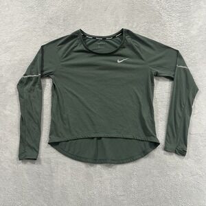 Nike Running Dri Fit Women's Small Swift Moisture-Wicking Reflective Thumb Green